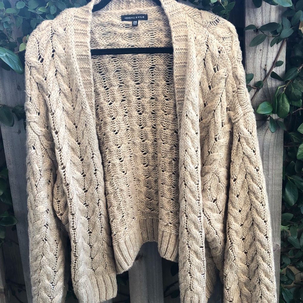 Cropped Knit Cardigan